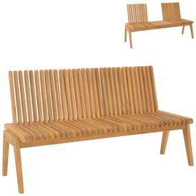 Intrahome Πολυμορφικός καναπές-παγκάκι Jey Intrahome teak ξύλο σε φυσική απόχρωση 150x57.5x80εκ | SKU: INTRAPA-451111127