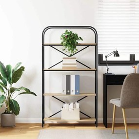 vidaXL Ράφι Βιβλίων Sonoma Δρυς 80 x 30 x 146 εκ Επεξεργασμένο ξύλο