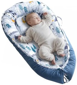 VEVOR Baby Lounger 100% Cotton Newborn Nest Sleeper with Headrest and 2 Covers