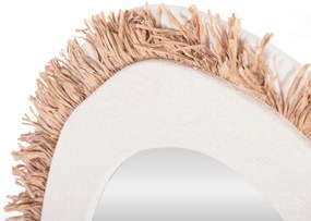 Καθρέπτης Τοίχου SANTORINI Mdf Υπόλευκο - Μπέζ 60x2x80Υ εκ. 60x2x80 εκ.