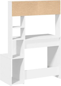 Γραφείο vidaXL με ράφια Λευκό 100x45x140 cm Κατασκευασμένο ξύλο