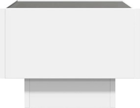 vidaXL Κομοδίνο Άπειρο Φως LED Λευκό 40x40x30 εκ.