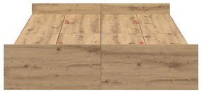 vidaXL Κρεβάτι με αποθηκευτικό χώρο artisan δρυς 120 x 200 cm