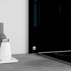 vidaXL Πλάτη Κουζίνας Μαύρη 100 x 60 εκ. από Ψημένο Γυαλί