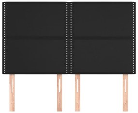 vidaXL Κεφαλάρια Κρεβατιού 4 τεμ. Μαύρα 72x5x78/88 εκ. Συνθετικό Δέρμα