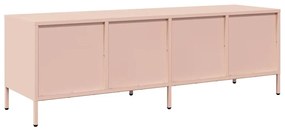 vidaXL Έπιπλο Τηλεόρασης Ροζ 135x39x43,5 εκ. Ατσάλι Ψυχρής Έλασης
