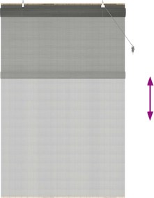 vidaXL Ρόλερ (στόρι) Γκρι 130 x 220 εκ Μπαμπού