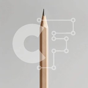 Intra Συλλεκτικό Ξύλινο Παζλ Plywood  4mm - Μονό μακρύ μολύβι σε γκρι φόντο Σε Ξύλινο Κουτί - Διαστάσεις: 10x10 cm – 25 κομμάτια