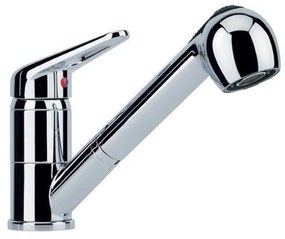 Franke Novara Plus Χρώμιο Χαμηλή Μπαταρία Κουζίνας Με Αποσπώμενο Ρουξούνι