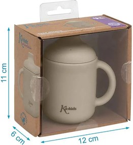 Ποτήρι Εκπαιδευτικό Σιλικόνης 120ml Kiokids Μπεζ 4253