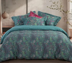 Σετ Παπλωματοθηκη Υπερδιπλη Birds Of Paradise Green 240Χ230 Nef-Nef Homeware