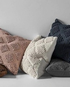 Boho 3d Ανάγλυφη Διακοσμητική Μαξιλαροθήκη Soragia - Καφέ