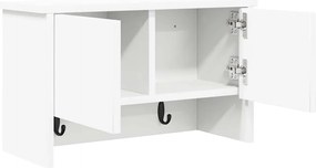 vidaXL Τοίχου Κρεμάστρα Λευκό 50 x 20 x 30 εκ. Επεξεργασμένο ξύλο