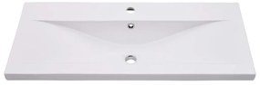vidaXL Νιπτήρας Ένθετος Λευκός 91 x 39,5 x 18,5 εκ. Κεραμικός