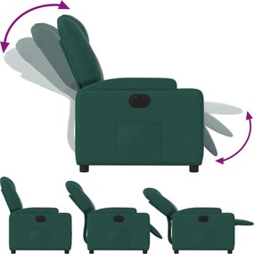 vidaXL Πολυθρόνα Ανακλινόμενη Ηλεκτρική Πράσινο Υφασμάτινη