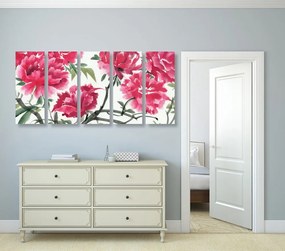 Εικόνα 5 τμημάτων λουλούδια αζαλέας - 100x50