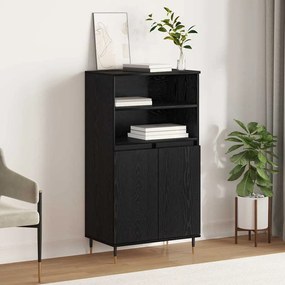 vidaXL Highboard με ράφι Μαύρο 60 x 36 x 110 εκ Επεξεργασμένο ξύλο