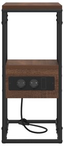 vidaXL Κομοδίνο Καφέ δρυς 41.5 x 26 x 60.5 εκ Επεξεργασμένο ξύλο