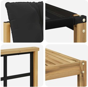 vidaXL Σειρά Καναπέ Εξωτερικού 8 pcs Λευκό και μαύρο