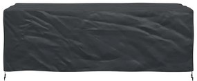 vidaXL Κάλυμμα επίπλων Μονόχρωμο Μαύρο 229 x 113 x 73 cm 210D