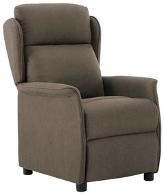 vidaXL Ανακλινόμενη πολυθρόνα Taupe 67.5 x 93.5 x 101.5 εκ ύφασμα