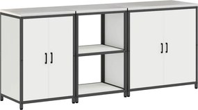 vidaXL Σετ Αποθήκευσης Κουζίνας HATTEM 3 pcs Λευκό