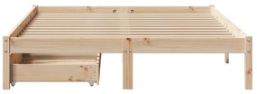 vidaXL Σκελετός Κρεβατιού Χωρίς Στρώμα 160x200 εκ Μασίφ Ξύλο Πεύκου