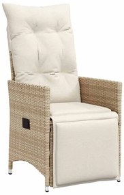 vidaXL Σέτ φαγητού για κήπο με μαξιλάρι 5 pcs Μπεζ Πολυ ράταν