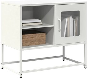 vidaXL Έπιπλο Τηλεόρασης Λευκό 68x39x60,5 εκ. από Χάλυβα