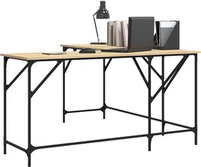 vidaXL Γραφείο Sonoma Δρυς 149 x 149 x 75 εκ. από Επεξεργασμένο Ξύλο