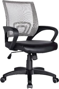 BF2101 Πολυθρόνα-Pro Γραφείου με Ανάκλιση, Γκρι Mesh - Μαύρο PU   1τμχ