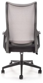 Καρέκλα γραφείου Houston 1249, Γκρι, Μαύρο, 113x61x65cm, Με μπράτσα, Με ρόδες, Μηχανισμός καρέκλας: Κλίση | Epipla1.gr