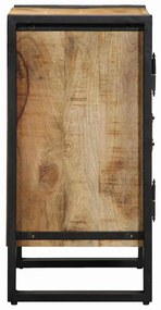 vidaXL Ντουλάπα Παπουτσιών Μαύρο 30 x 30 x 40 cm Μασίφ ξύλο μάνγκο