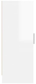 Παπουτσοθήκη Γυαλιστερό Λευκό 32 x 35 x 92 εκ. από Μοριοσανίδα - Λευκό