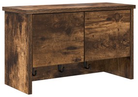 vidaXL Τοίχου Κρεμάστρα με ράφι Καπνιστή δρυς 50 x 20 x 30 εκ.