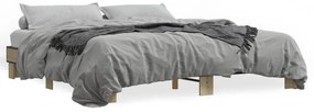 vidaXL Πλαίσιο Κρεβατιού Sonoma Δρυς 200x200 εκ. Επεξ. Ξύλο &amp; Μέταλλο