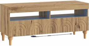 vidaXL 3 Τεμάχια LED Τηλεοπτική Ντουλάπα Artisan Δρυς