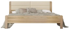 Bed BALMON Λάττε, 150x200 εκ., Μπέζ, χωρίς Μπαούλο