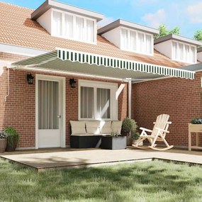 vidaXL Αντιανεμικό Πράσινο και Λευκό 450 x 300 x 165 εκ