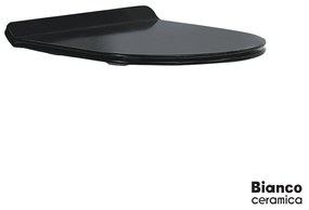Bianco Ceramica Aida Κάλυμμα Λεκάνης βακελίτη Slim soft close Black Matt