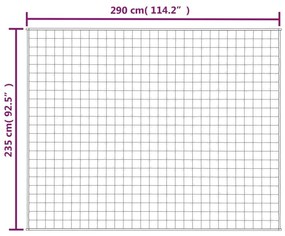 Κουβέρτα Βαρύτητας Ανοιχτό Κρεμ 235 x 290 εκ. 15 κ. Υφασμάτινη - Κρεμ