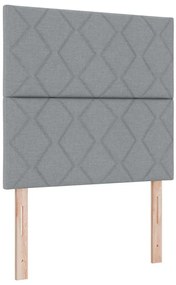 vidaXL Υφασμάτινο Κεφαλάρι Geometric Ανοιχτό γκρι 90 cm ύφασμα