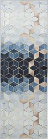 vidaXL Χαλί Runner LESAKA Ασημί 80 x 100 cm Διαμαντένιο βελούδο