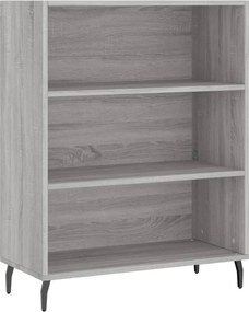 vidaXL Ντουλάπι Γκρι Sonoma 69,5 x 34 x 180 εκ. Επεξεργασμένο Ξύλο