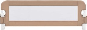 vidaXL Μπάρα Κρεβατιού Προστατευτική Χρώμα Taupe 120x42 εκ Πολυεστέρας