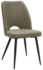 Σετ τραπεζαρία 5τμχ Roger - Christy Megapap Mdf - ύφασμα χρώμα μαύρο εφέ μαρμάρου - λαδί 120x70x75εκ.