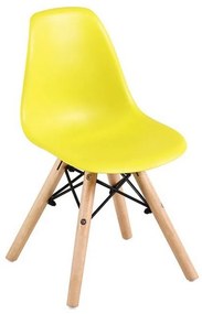 Καρέκλα Παιδική Art Wood ΕΜ123,ΚY 32x34x57cm (Σετ 4τμχ) Yellow Wood, Polypropylene
