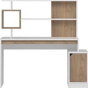 Γραφείο Λευκό / Καρυδί BEDO 121x60x135