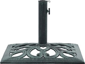 vidaXL Βάση Ομπρέλας Πράσινη 12 κ. 49 εκ. από Χυτοσίδηρο