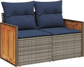 vidaXL Σετ Καναπέ 6 τμχ. Γκρι και Navy Blue 55 x 55 x 37 εκ